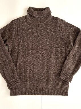 Loft 604 Lambswool Knit Turtleneck Sweater - Size L - Mens
